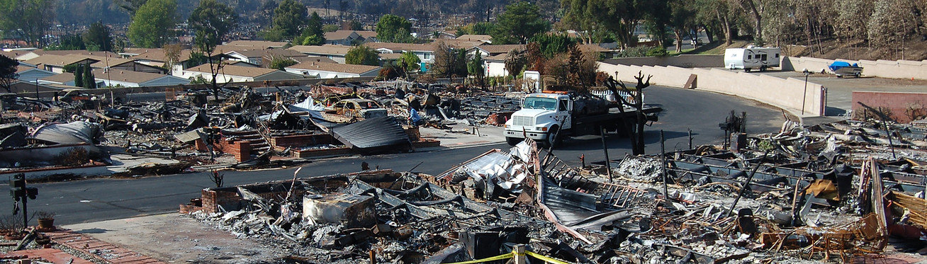 Wildfire Aftermath Scene